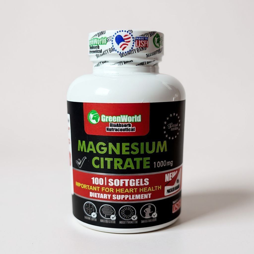 Citrato de Magnesio GreenWorld – Alivio Natural para Músculos, Sueño y Estrés