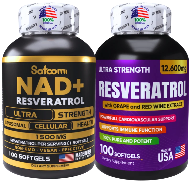 Combo Premium NAD+ Y Resveratrol Ultra Importado USA Original
