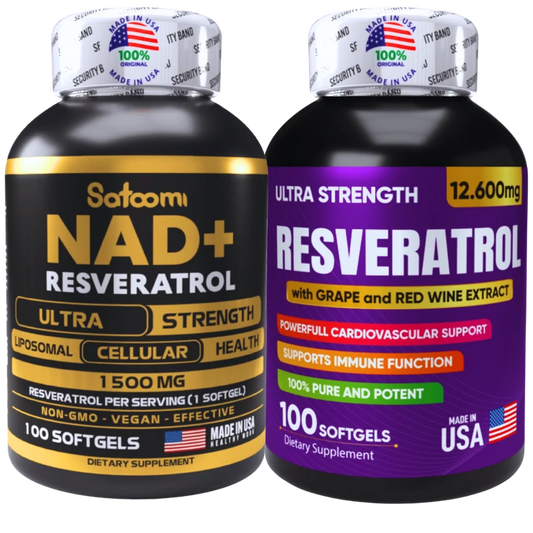 Combo Premium NAD+ Y Resveratrol Ultra Importado USA Original