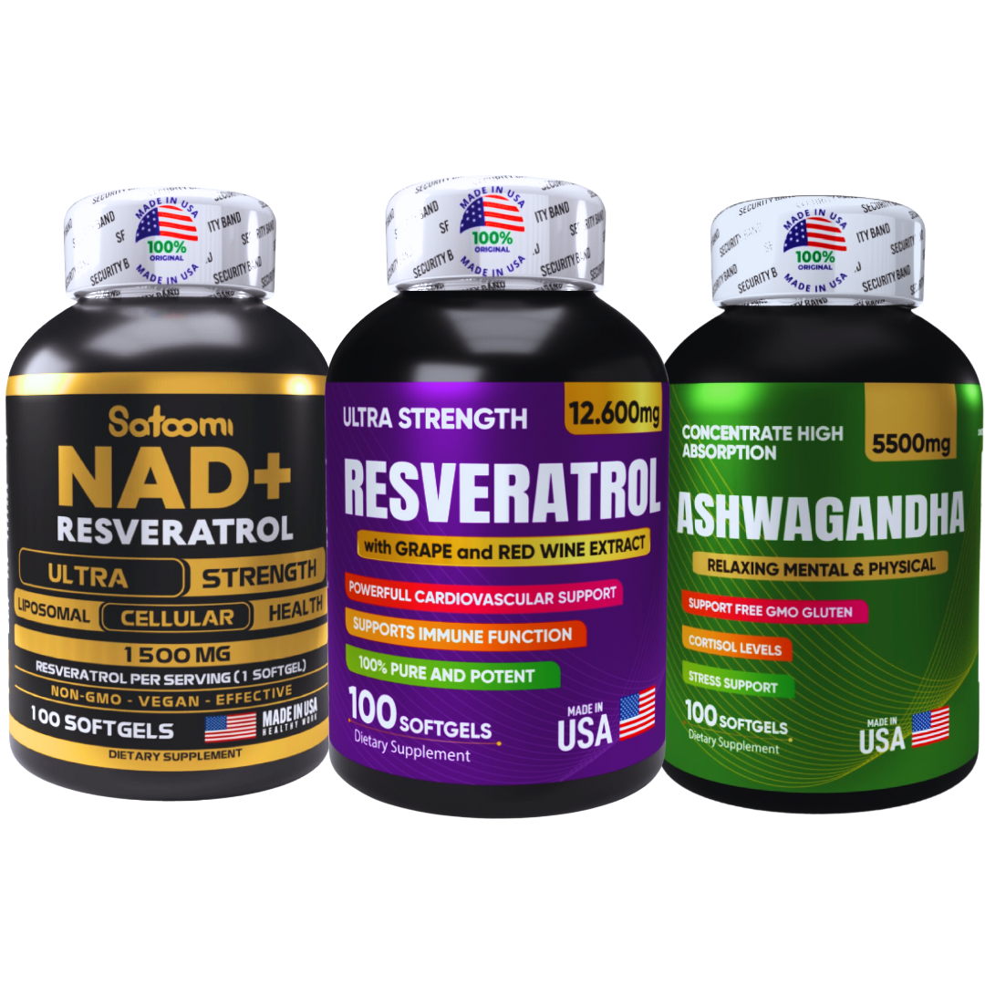 Activa tu Cuerpo y Mente: NAD+, Resveratrol y Ashwagandha de Alta Potencia