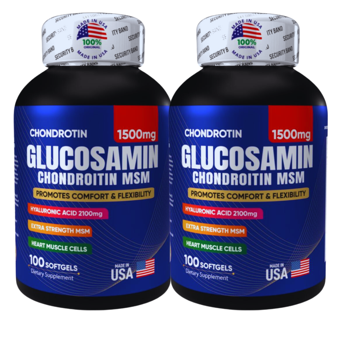 Glucosamina + Ácido Hialurónico | Máxima Potencia para Articulaciones Fuertes y Sin Dolor