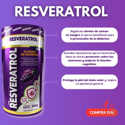 Resveratrol con Cloruro de Magnesio - Natural Health SAS