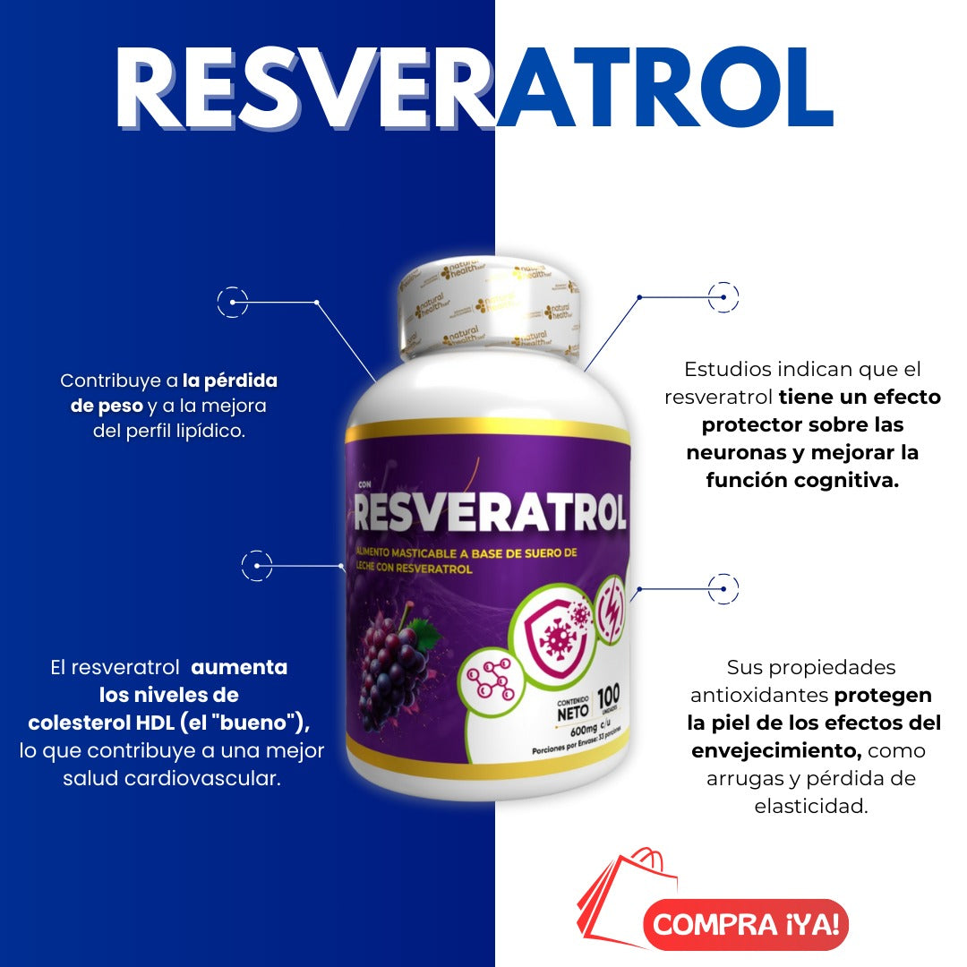 Resveratrol Masticable - Natural Health SAS