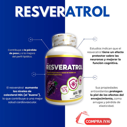 Combo x 2 Resveratrol Masticable - Natural Health SAS