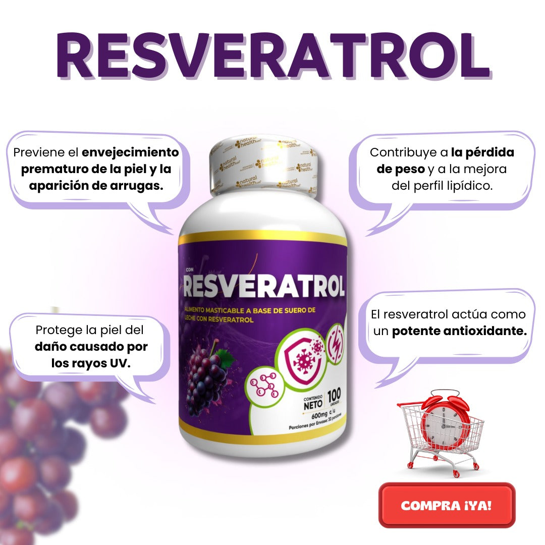 Resveratrol Masticable - Natural Health SAS