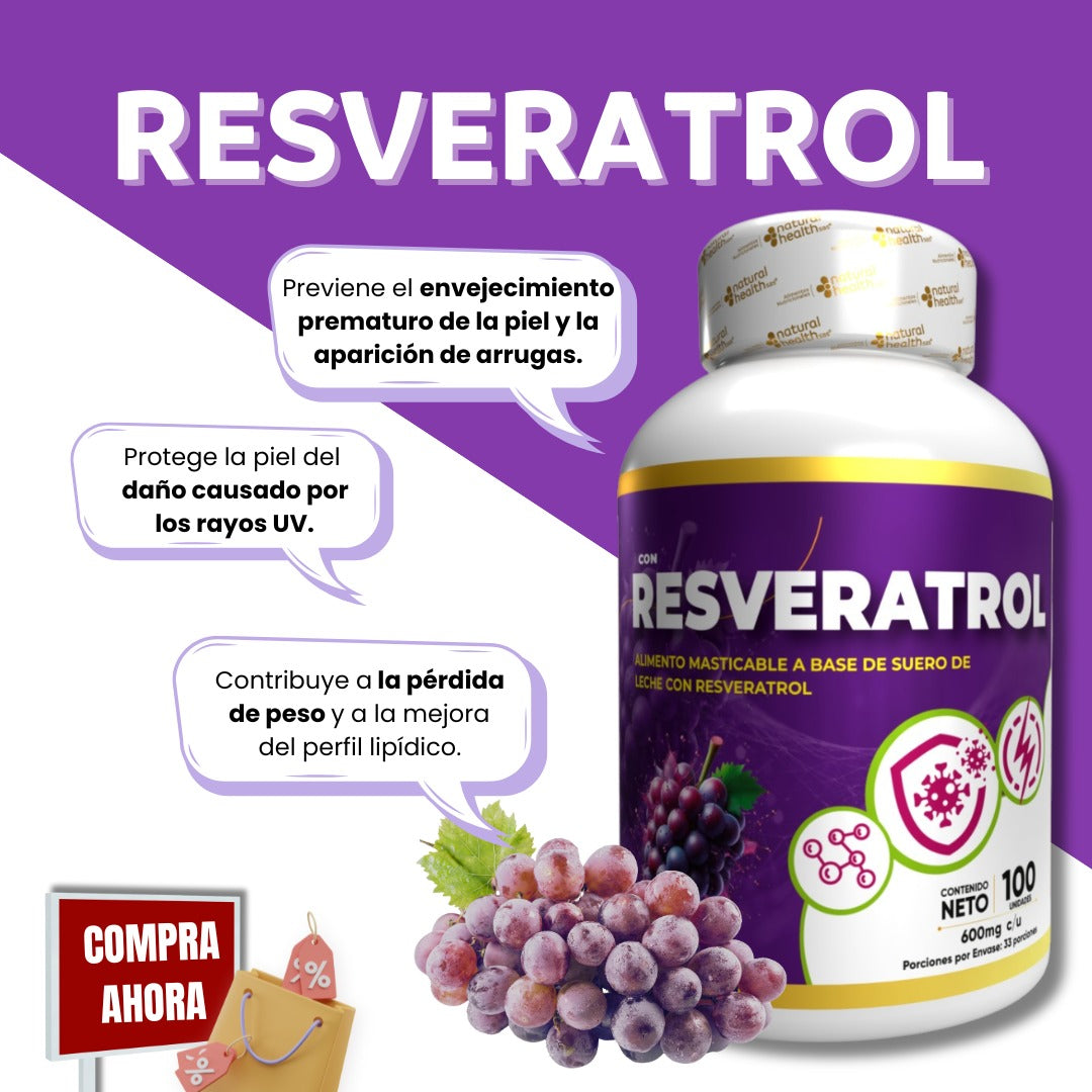 Resveratrol Masticable - Natural Health SAS