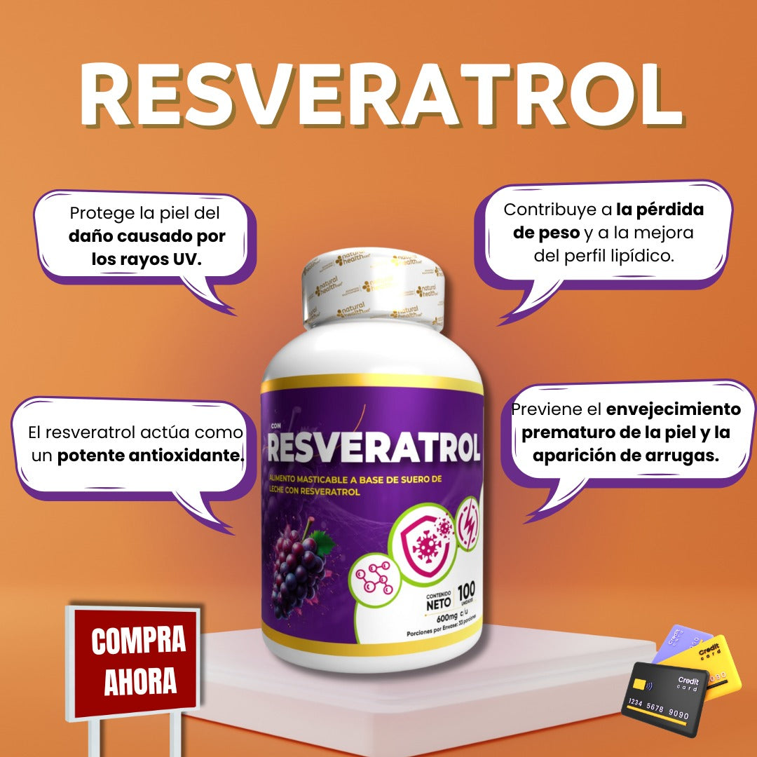 Resveratrol Masticable - Natural Health SAS