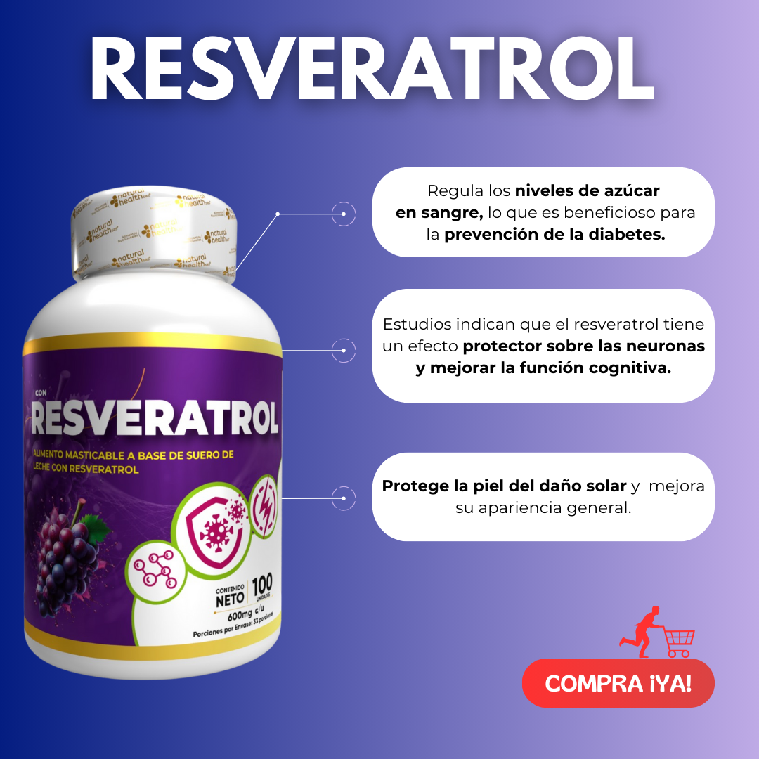 Resveratrol Masticable - Natural Health SAS