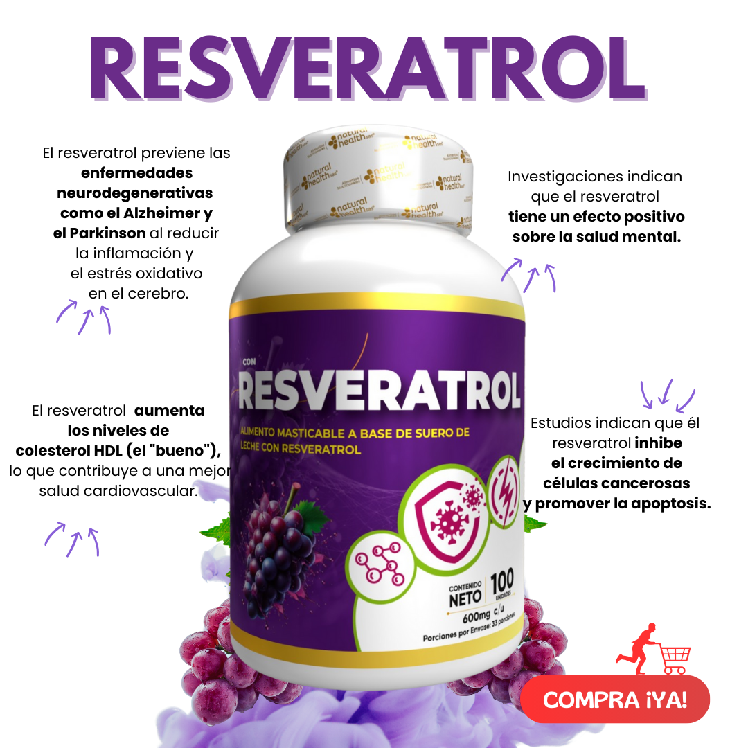 Resveratrol Masticable - Natural Health SAS