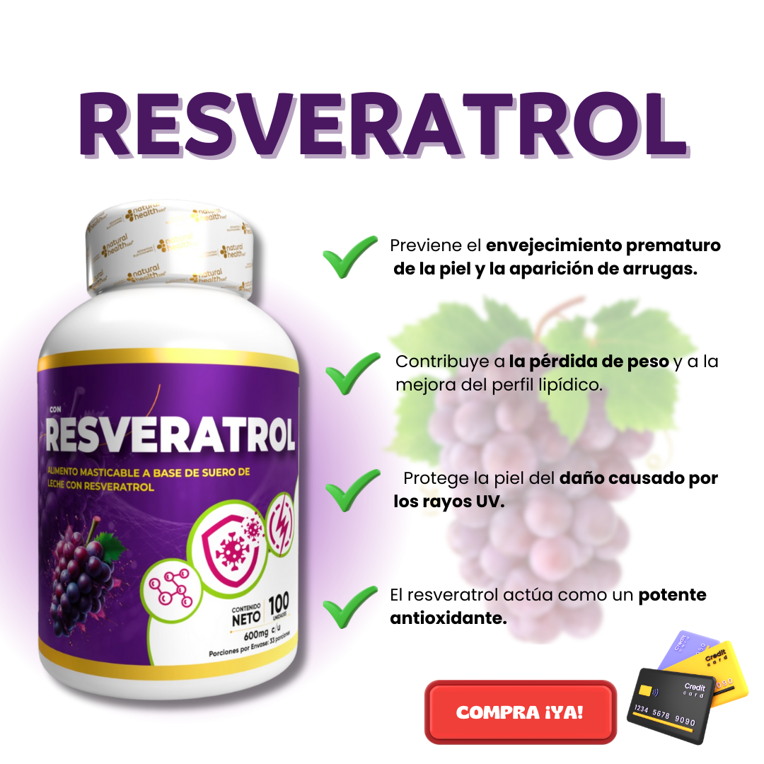 Resveratrol Masticable - Natural Health SAS